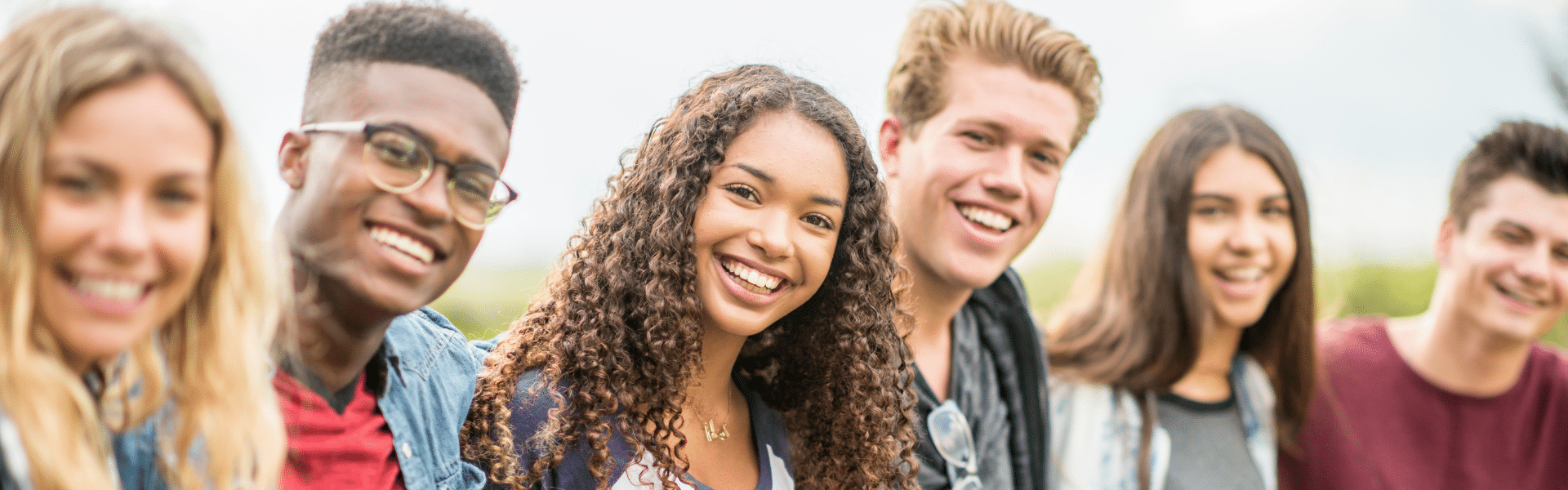Cheerful teenage friends