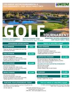 15th Annual Golf Tournament Flyer